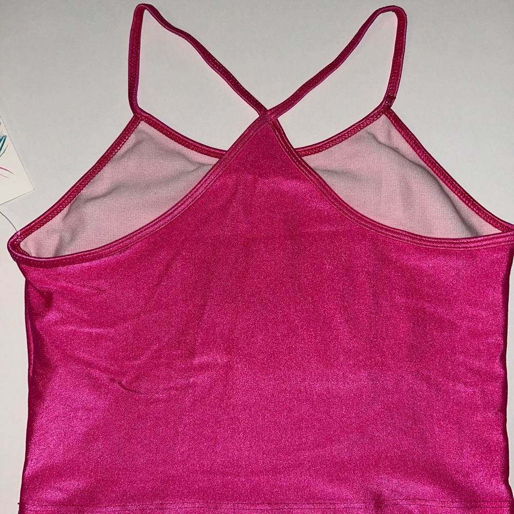Body Wrappers Pink Dance Crop Top Girls 12-14 - Picture 2 of 6